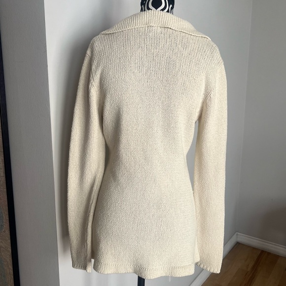 Vintage GAP V-Neck Collared Cream Sweater - Picture 2 of 10